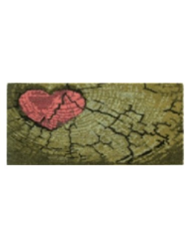 FELPUDO DE COCO NATURAL CORAZÓN 40X70 cm.