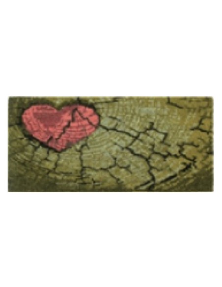 FELPUDO DE COCO NATURAL CORAZÓN 40X70 cm.