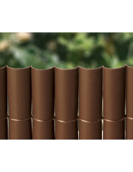 CANIÇO EM PVC DE MEIA CANA MARROM