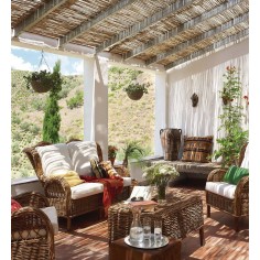 NATURAL HALF-CANED FENCE