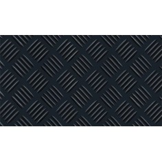 PAVIMENTO CHECKER NEGRO Caucho de 3 mm , 1x10 m